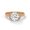 Pink, variant on One carat 2.11 Carat - Round Cut - Moissanite Ring - Solitaire Engagement Ring in 18K Yellow Gold Plating over Silver Size 5