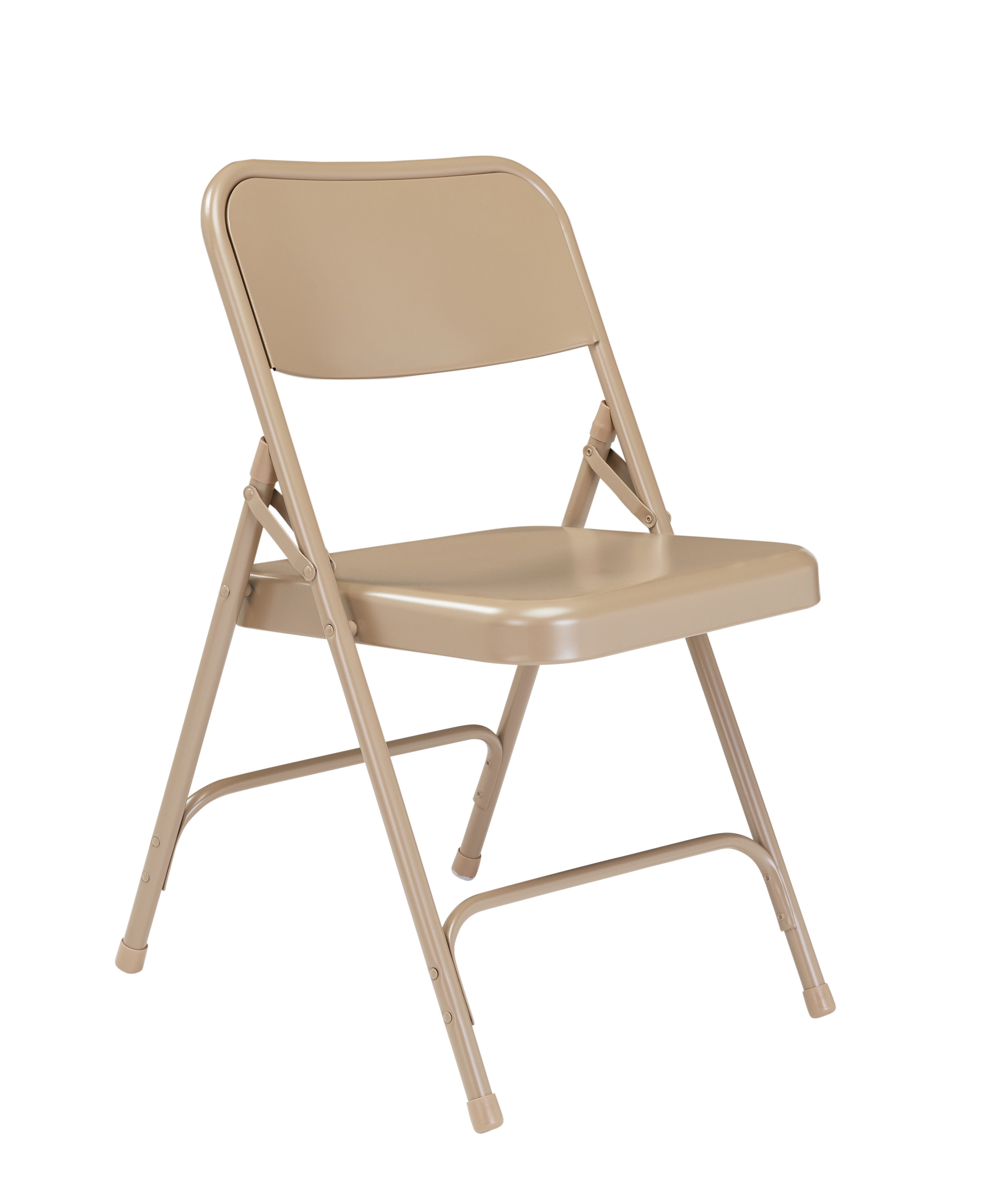 (4 Pack) 200 Series Premium All-Steel Folding Chairs Beige
