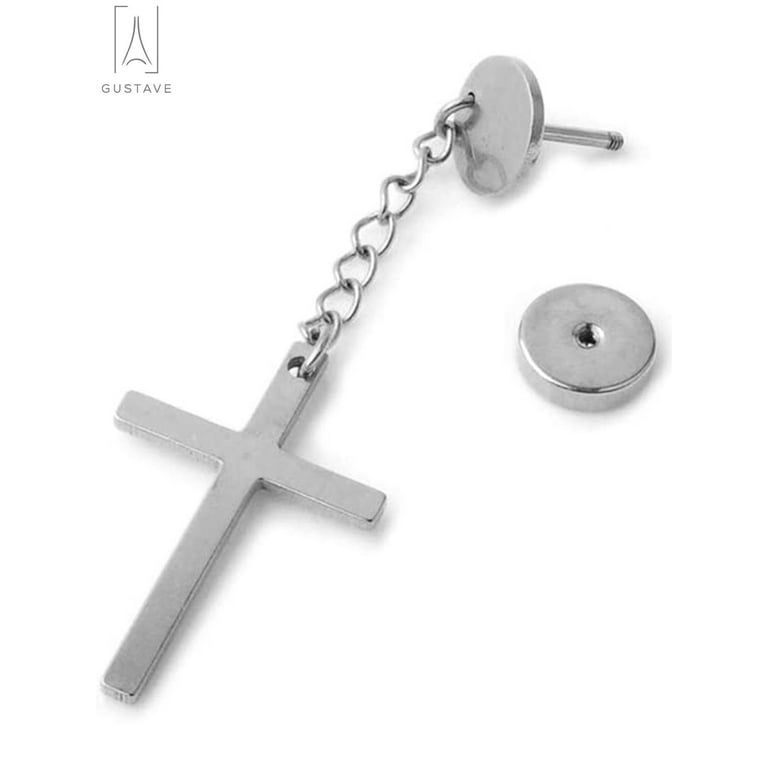 Pair of Stainless Steel Cross Crucifix Earrings Studs Pair of Stainless Steel Cross Crucifix Earrings Studs