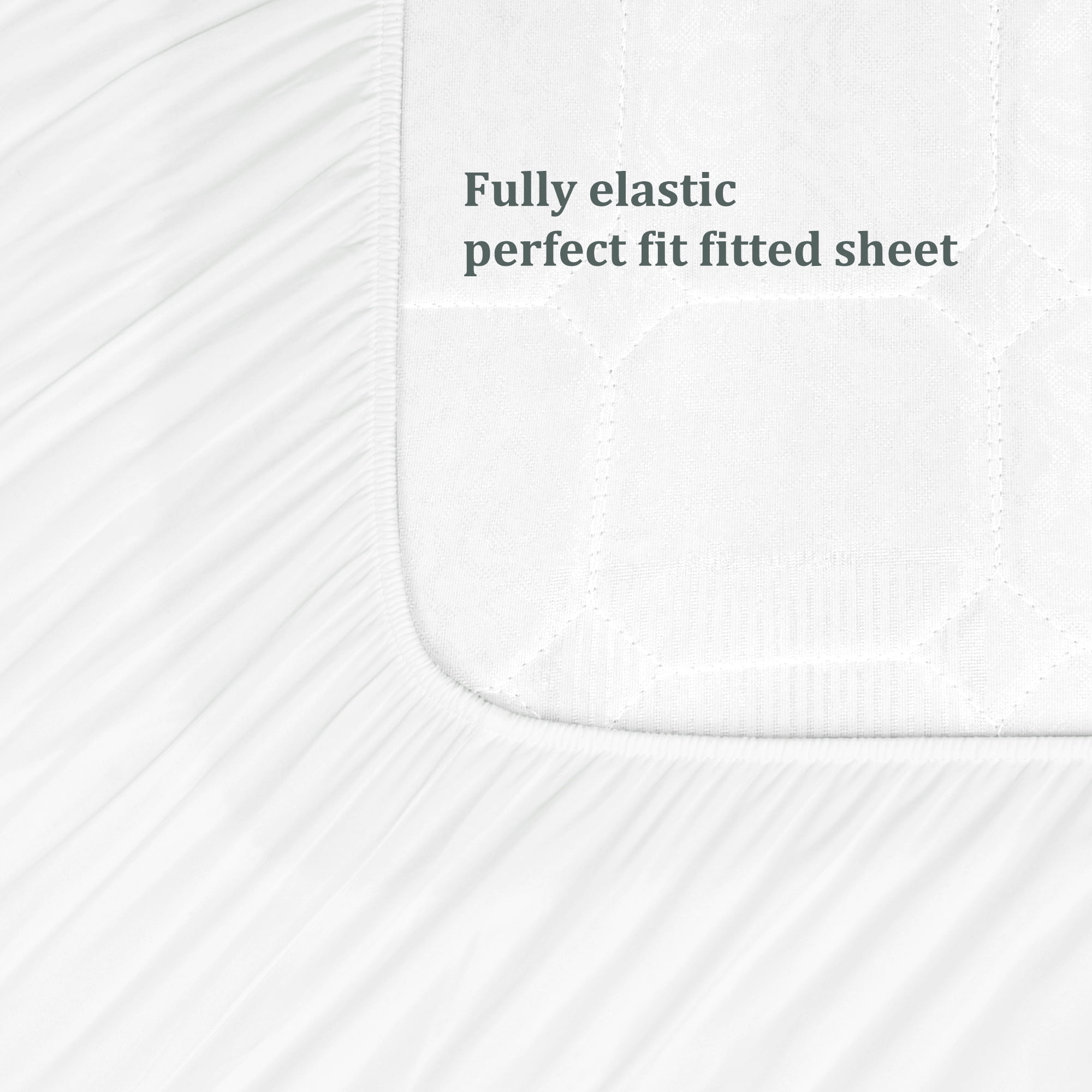 REGALWOVEN Fitted Sheet, Viscose Derived from Bamboo Soft Silky Breathable Wrinkle Fade Resistant Sheets with 16" Deep Pocket Queen White