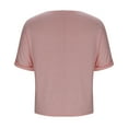 thumbnail image 6 of T Shirts for Women 2026 Summer Short Sleeve V Neck Button Down Loose Dressy Casual Office Work Tshirt Blouse, 6 of 7