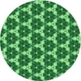 thumbnail image 1 of Ahgly Company Machine Washable Indoor Round Transitional Deep Emerald Green Area Rugs, 4' Round, 1 of 7