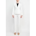 thumbnail image 2 of Le Suit Women's Notch Collar Waist Seam Pantsuit Gray Size 6, 2 of 23