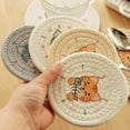 thumbnail image 4 of AMERTEER Round Braided Placemats Cartoon Kitty Round Table Placemats 2 Sizes for Home Wedding Party Decor, 4 of 6