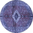 thumbnail image 1 of Ahgly Company Machine Washable Indoor Round Persian Blue Traditional Area Rugs, 8' Round, 1 of 4