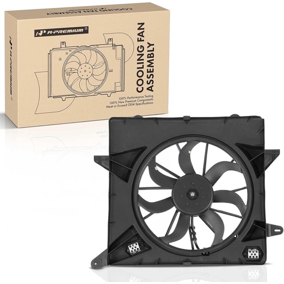 A-Premium Engine Radiator Cooling Fan Assembly Compatible with Cadillac SRX 2010 2011 2012 2013 2014 2015 2016, 3.0L 3.6L, with Shroud