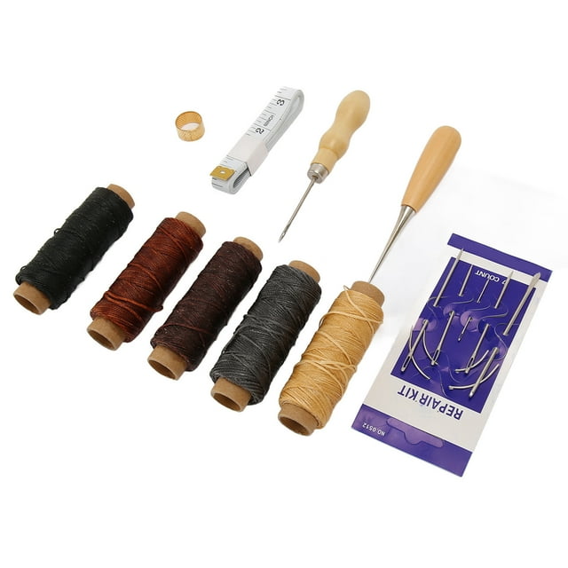 Leather Working Tools, Professional DIY Portable Leather Repair Sewing Kit for Leather Craft