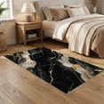 thumbnail image 2 of ODIKA 5'x7' Washable Area Rug Abstract Veined Tan Inlay Cream Grey Yellow Swirls Interlocking for Guest Room, Lounge, Apartment, Non-Slip Low Profile, Stain Resistant, 2 of 7