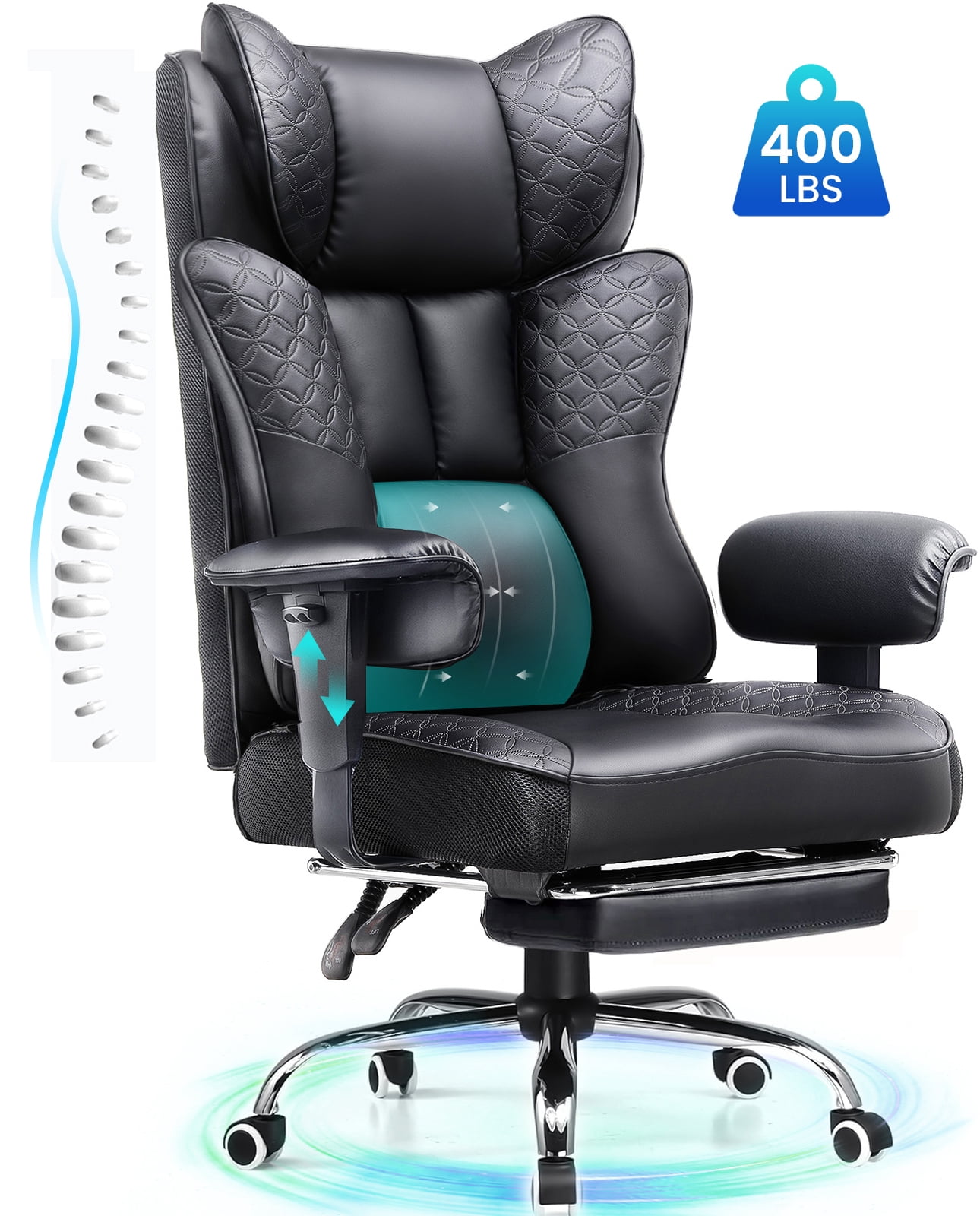 Staples, Office Chair, 45608, Black Luxura Material - Walmart.com