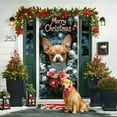 thumbnail image 6 of Kumdkd Christmas Door Cover Curtain Banner - Santa Claus & Dog-Themed Outdoor Holiday Decoration (90x180cm/35.43x70.87in), Multicolor Polyester Fabric for Festive Home Display, 6 of 6