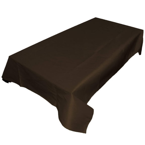 Faux Silk Dupioni Tablecloth Brown