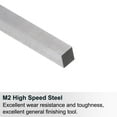 thumbnail image 4 of Uxcell Square Lathe Tool Bit Blank 4mm x 4mm x 200mm M2 HSS (High Speed Steel) Turning Tool Milling Blank, 4 of 6