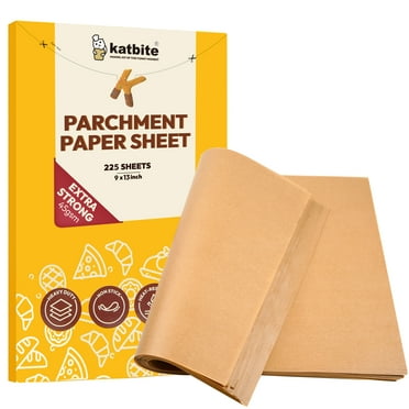 Katbite 225Pcs 9x13 inch Heavy Duty Unbleached Parchment Paper, Parchment Paper Sheets