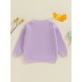 thumbnail image 4 of Big Sister Little Sister Matching Outfits Toddler Baby Girls Sweater Colorful Warm Knitted Long Sleeve Pullover Sweaters Fall Winter Knitwear, 4 of 7
