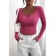 thumbnail image 5 of Camiseta PRETTYGARDEN Henley de manga larga de otoño 2024 para mujer, 5 of 9