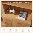 thumbnail image 3 of Aitjunz 77.6" Tall Pantry Cabinet, Kitchen Pantry Storage Cabinet with Adjustable Shelves, Open Storage and 2 Fluted Doors, Freestanding Kitchen Cabinet for Dining Room, Natural, 3 of 7