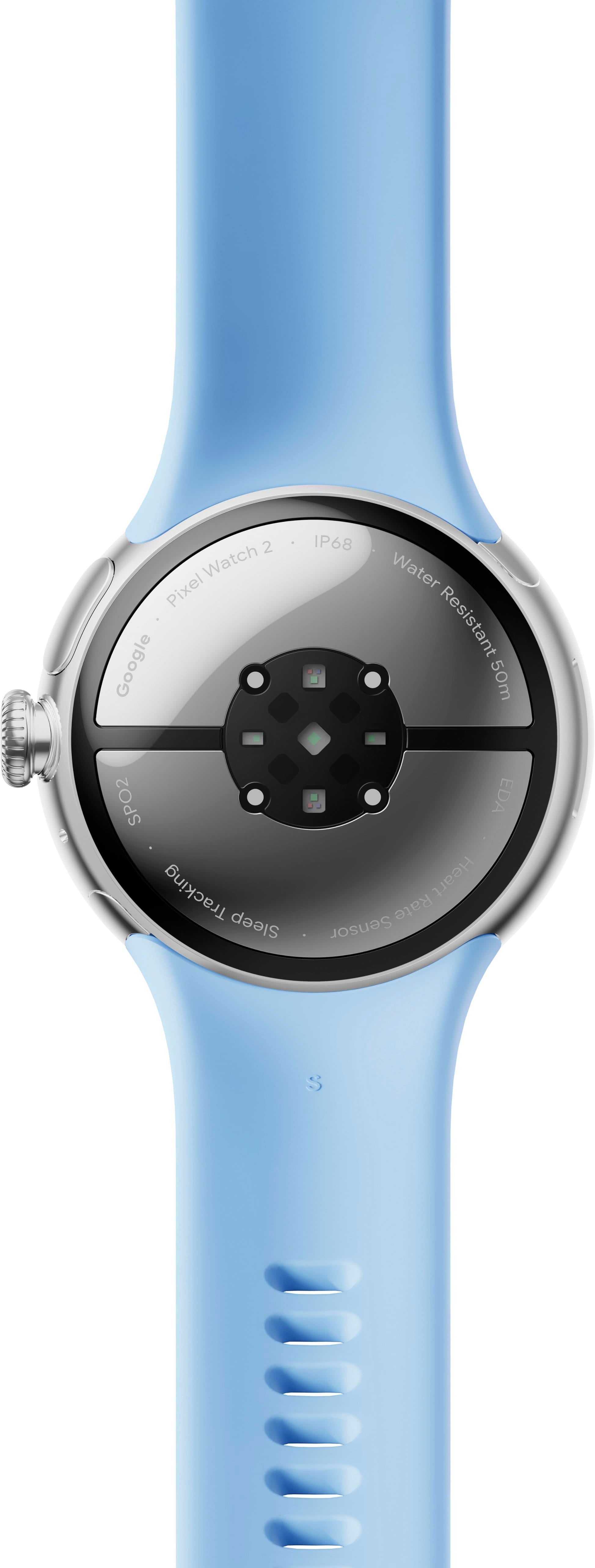 Restored Google Pixel Watch 2 (2023) 41mm G4TSL (GPS Only, No Cellular) Polished Silver Aluminum (Refurbished)