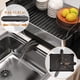 thumbnail image 3 of Juego de Escurridor de Platos y Escurreplatos, Escurridor de Trastes de Acero Inoxidable 304 de 2 Niveles con Caño Giratorio, Colador de Platos, Soporte para Utensilios, Portavasos, 3 of 6