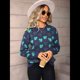 thumbnail image 5 of Suéter para Mujer, , con Estampado de Trébol Irlandés de la Suerte, para el Día de San Patricio Sudadera con Capucha Azul Profundo M, 5 of 10