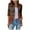 Brown, variant on Lightweight Cardigans 3/4 Sleeve Cardigans for Women Open Front Shrug Cardigan Floral Print Dressy Casual Cute Kimono Cardigan Dark Purple 2XL