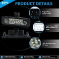 KDM LED License Number MMF7 Plate Light Assembly Fit Ford Mustang 2010
