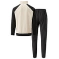 thumbnail image 4 of Men’s Full Zip Track Suit Two Piece Set Stand Collar Long Sleeve Jacket and Drawstring Pants Casual Athletic Outfit, 4 of 5
