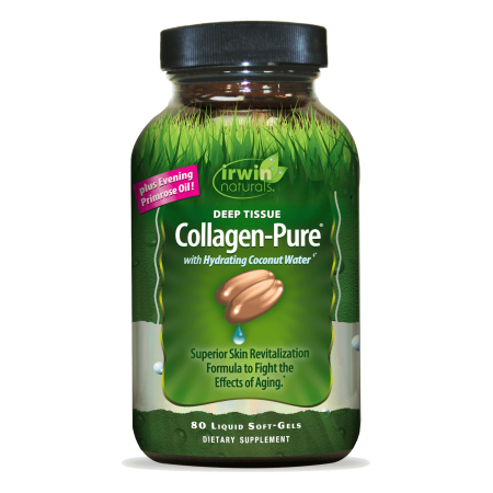 Irwin Naturals Deep Tissue Collagen-Pure – 80 Liquid Soft-Gels – Advanced Hydrolyzed Collagen + Joint & Skin Nourishment