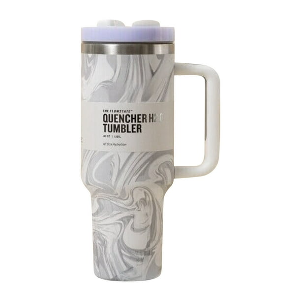 Stanley Quencher H2.0 FlowState - Vaso aislado al aspiradora de acero inoxidable con tapa y popote para agua, té helado o café, batidos y más 2.0, 40 onzas / 1.18 L