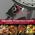 thumbnail image 4 of Topbuy Electric BBQ Grill Portable Standing Grill with Removable Non-Stick Warming Rack Adjustable Temperature 1600 Watts Grill for Indoor & Outdoor Use Red, 4 of 10