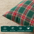 thumbnail image 5 of Christmas Pillow Cover 18x18 Set of 4 - Green Tartan Checkered Throw Pillow Cover, Farmhouse Buffalo Plaid Xmas Decorative Cushion Case for Couch Sofa, Christmas Holiday Decor, 5 of 5
