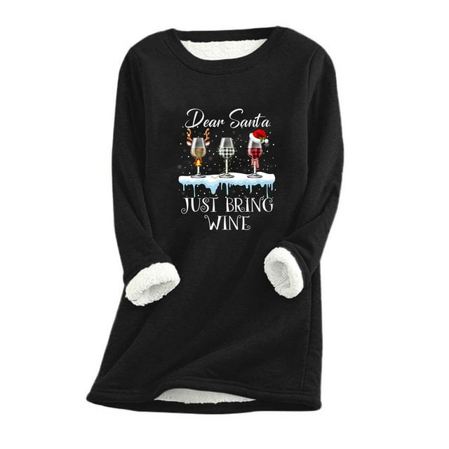 Jienlioq Women's Large Loose Raglan Top Thickened and Velvet Lamb Wool Warm Underlay