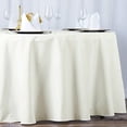 thumbnail image 3 of BalsaCircle 108" Round Premium Polyester Tablecloth Wedding Table Linens Ivory, 3 of 5