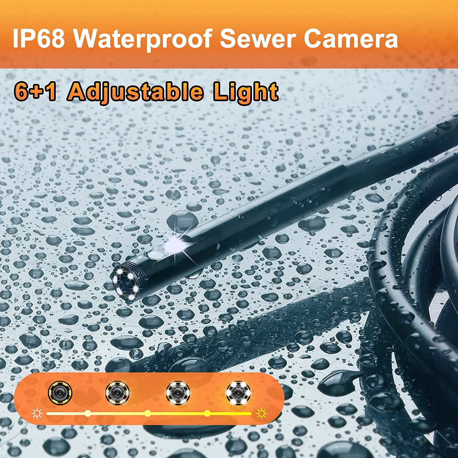 LiteBee Industrial Scope Borescope, 1080P Dual Lens Inspection Camera with Light 16.5ft Drain Snake IP68 Waterproof Sewer Camera for Home Wall Duct Pipe Plumbing