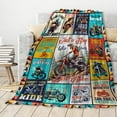thumbnail image 2 of Dirt Bikes Throw Blanket,Gift for Motocross Rider,Just a Boy Who Loves Dirt Bikes Flannel Blanket for Boys Kids Teens,Motorcycle Blanket for Bed,Camping,Travel,50"x60"-Full Size for Teens, 2 of 6