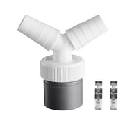 Plumbing Fittings Universal Drain Adapter for Washing Machines and Dishwashers with 40mm Pipe Connection and 18-24mm Inlet Double Hose Clamp Kit, 4 cm, White