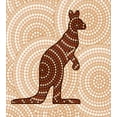 thumbnail image 3 of Ambesonne Abstract Art Duvet Cover Set, Kangaroo with Dots, 2-Calking, Peach Brown Redwood, 3 of 7