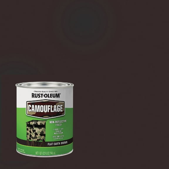 Rust-Oleum 379559-2PK Specialty Camouflage Paint, Quart, Flat Earth Brown, (Pack of 2)