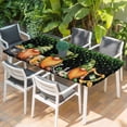 thumbnail image 2 of St. Patrick's Day Table Cloths for 3 Foot Rectangle Tables, Green Lucky Shamrocks Harp Beer Black Patio Waterproof Elastic Fitted Tablecloths, Washable Rectangular Table Cover for Camping, 2 of 8
