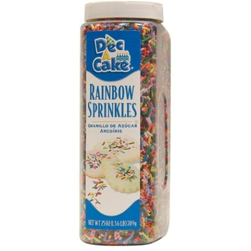 6 PACKS DecACake Rainbow Sprinkles, 25 Ounce