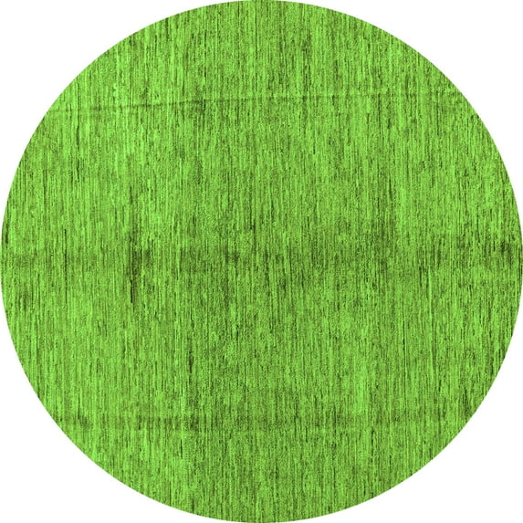 Ahgly Company Indoor Round Oriental Green Modern Area Rugs, 3' Round