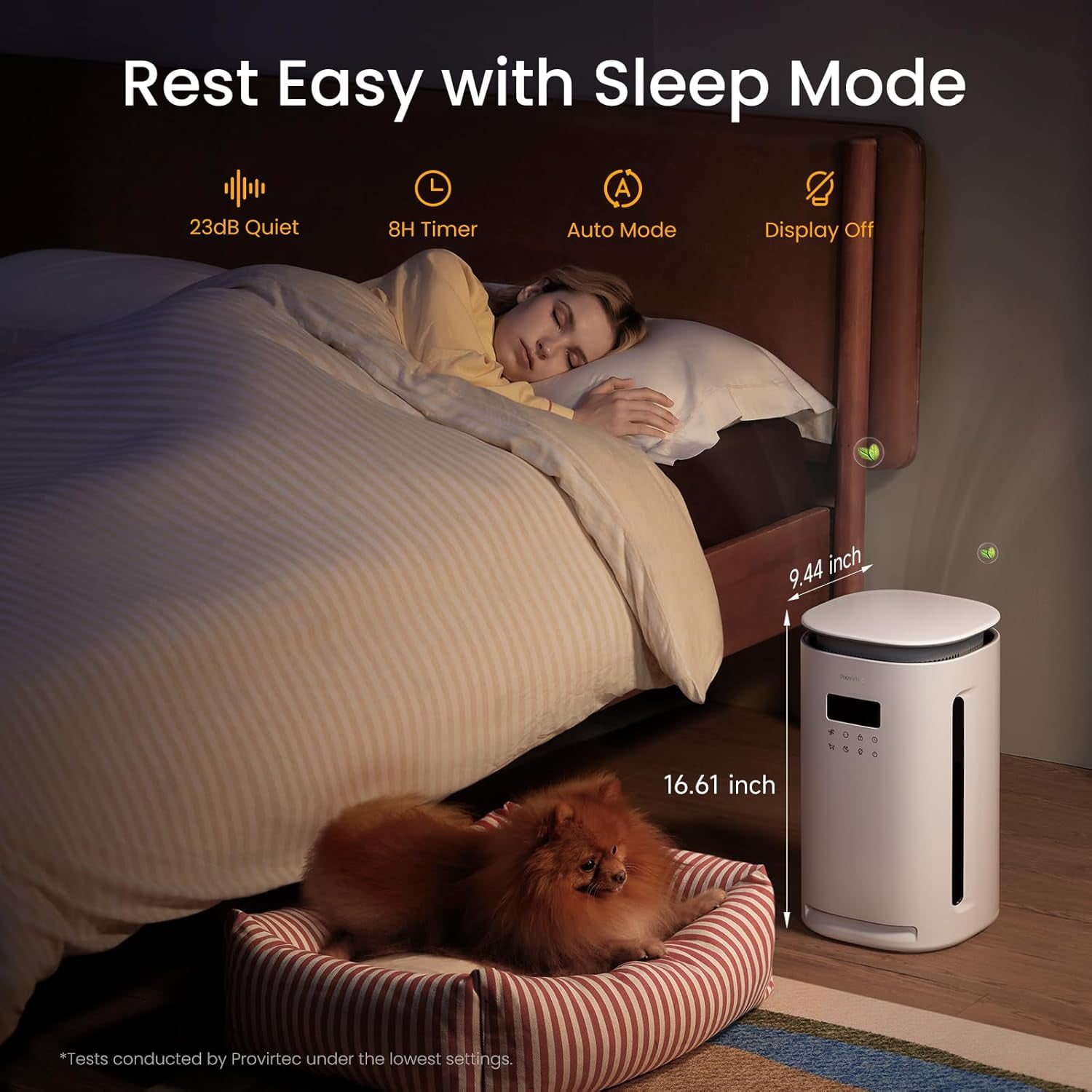 Pro-Level Pet Air Purifier for Home No More Pet Floating Fur Dander & Odor Worries 360° Wide Intake H13 True HEPA Auto/Pet Mode & Washable Pre-Filter Ultra Quiet for Bedroom/Large Room