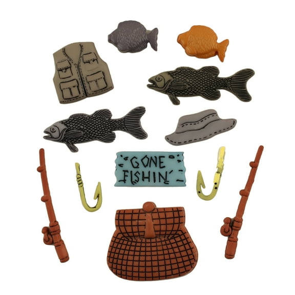 Buttons Galore Sewing & Craft Buttons - Set of 3 Packs - Fishing