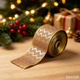 thumbnail image 4 of 5M Christmas Decorative Ribbon, Metallic Edge Wired Ribbon for Christmas Tree, Wreath, Gift Wrapping, Bow Making and Holiday DIY Crafts, 4 of 4
