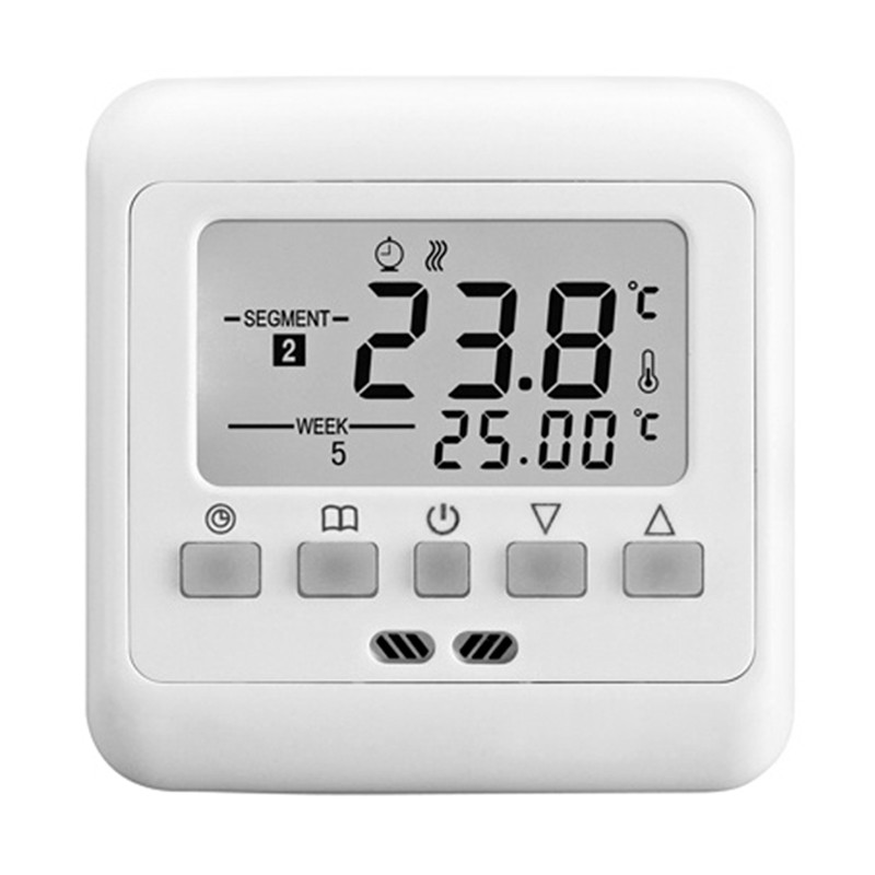Digital Thermostat Weekly Programmable 16A 230V AC Wall Floor