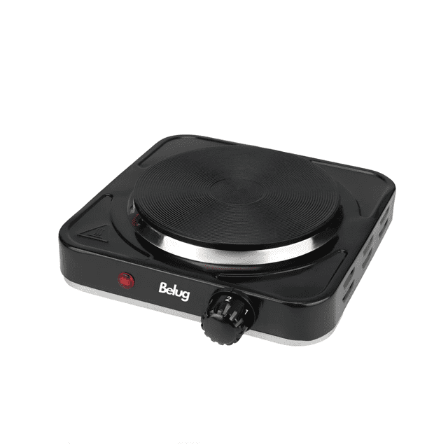 Parrilla Eléctrica De Disco 1 Quemador Portatil 5 Niveles Belug Negro