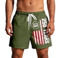 thumbnail image 4 of Men's Swim Board Shorts Beach Shorts With Sports Print Casual 3 Inch Trunks For Swimming Surfing/Army Green/XL, 4 of 4