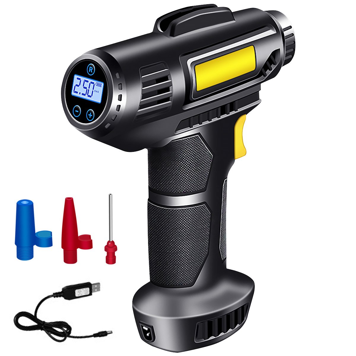 Hopet Cordless Tire Inflator Air Compressor, Cordless Car Tire Pump