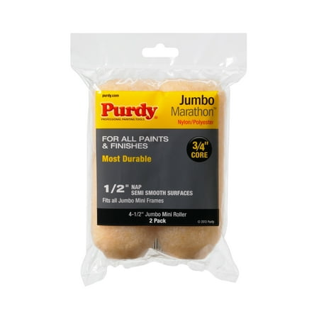 Purdy Marathon Jumbo Mini Roller Cover, 4-1/2 in. x 1/2 in., 2 count