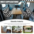 thumbnail image 3 of XYZCANDO Cow Print RV Dinette Cushions Camper Accessories Universal Slip Covers for Loveseat Stretchable Couch Cushion Covers Comfortable Furniture Covers for Sofa and Loveseat, 3 of 7