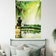 thumbnail image 4 of Spa Tapestry, Meditation and Zen Picture of Bamboo Stalks Candle and Basalt Stones Theraphy Relaxing, Wall Hanging for Bedroom Living Room Dorm Decor, 40W X 60L Inches, Multicolor, by Ambesonne, 4 of 5
